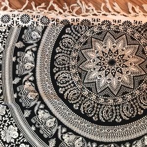 84” length x 100” height elephant tapestry